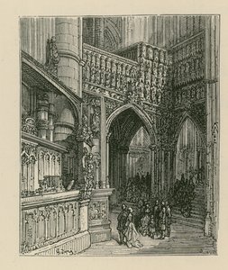 Binnenland van de Abdij van Westminster door Gustave Dore